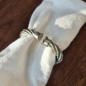 Vintage Wire Twist Design Napkin Rings Set of 8